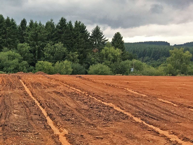 Drainage pipes going in.