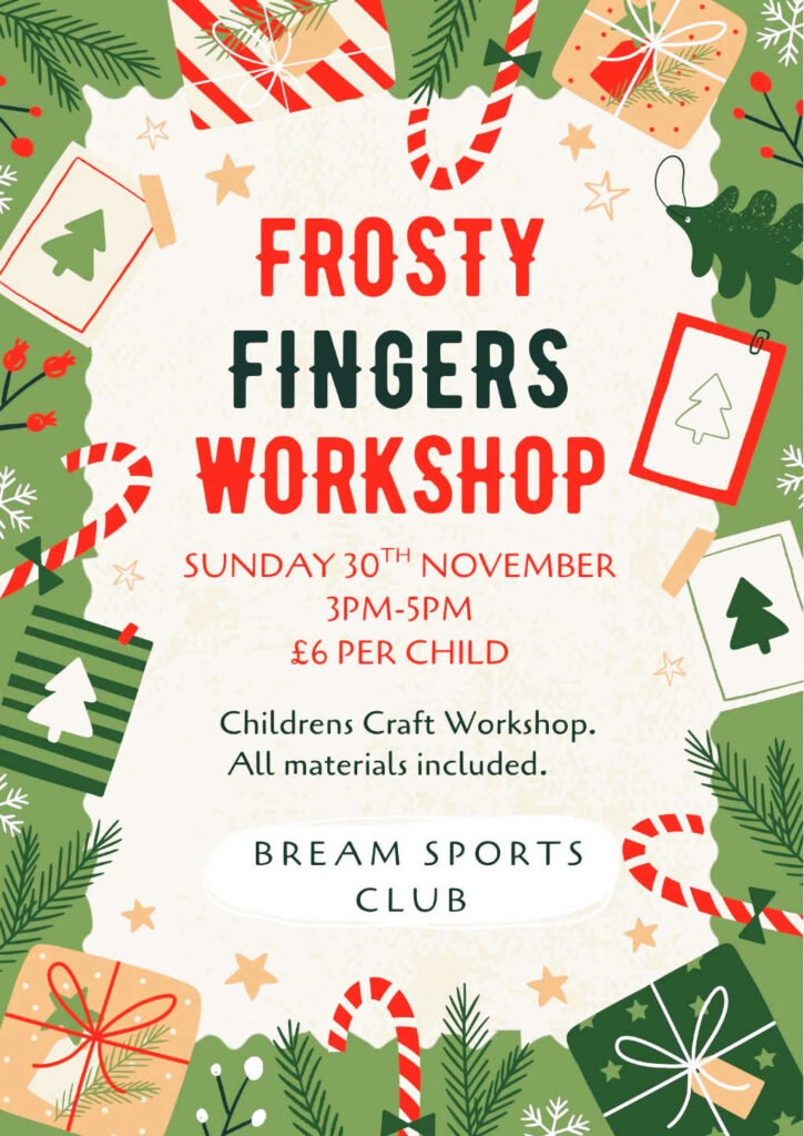 A poster for the Frosty Fingers Workshop