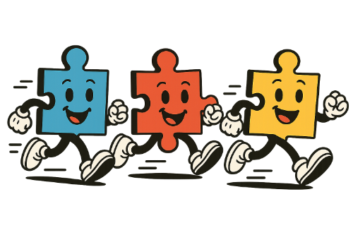 An image showing Jigsaw racers